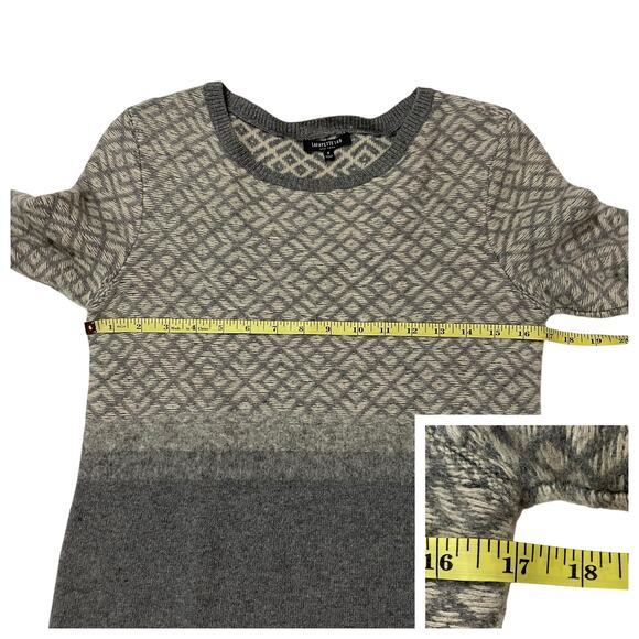 Lafayette148 New York Wool Cashmere Blend Sweater Dress - Gray - Small - Picture 3 of 11